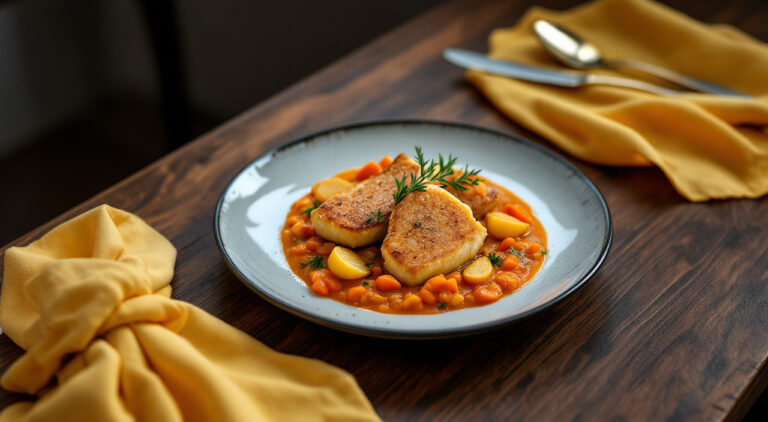 Carne con salsa de zanahoria