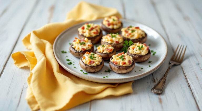 Champiñones rellenos con philadelphia
