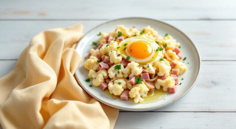 Coliflor con jamón