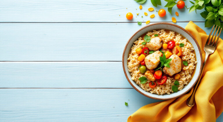 Conejo con arroz caldoso