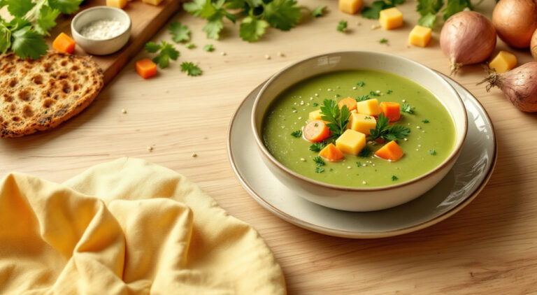 Crema de acederas y emmental