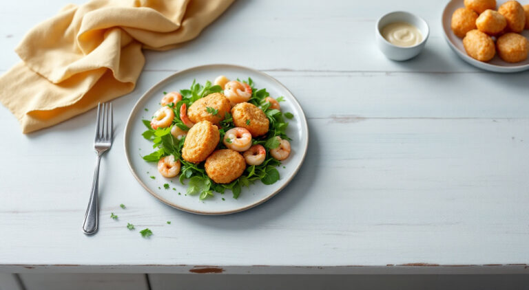 Croquetas de merluza y gambas