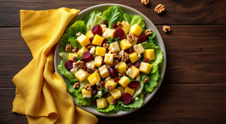 Ensalada de piña y remolacha