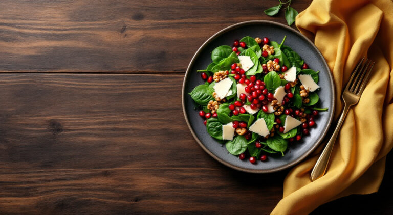 Ensalada espinacas parmesano