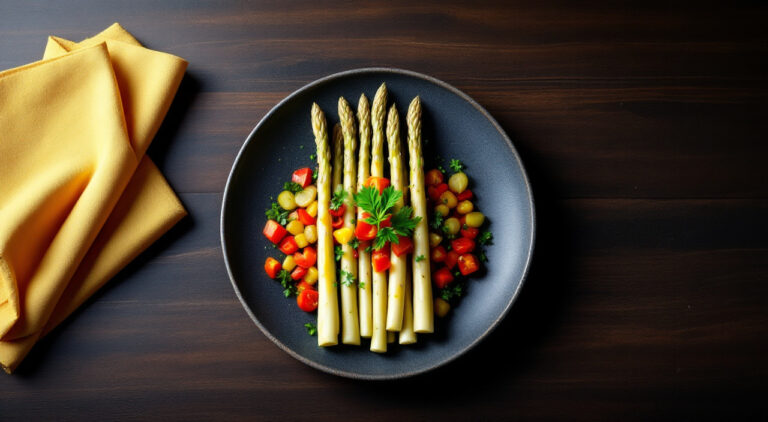Espárragos blancos con vinagreta