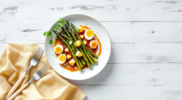 Espárragos trigueros en salsa
