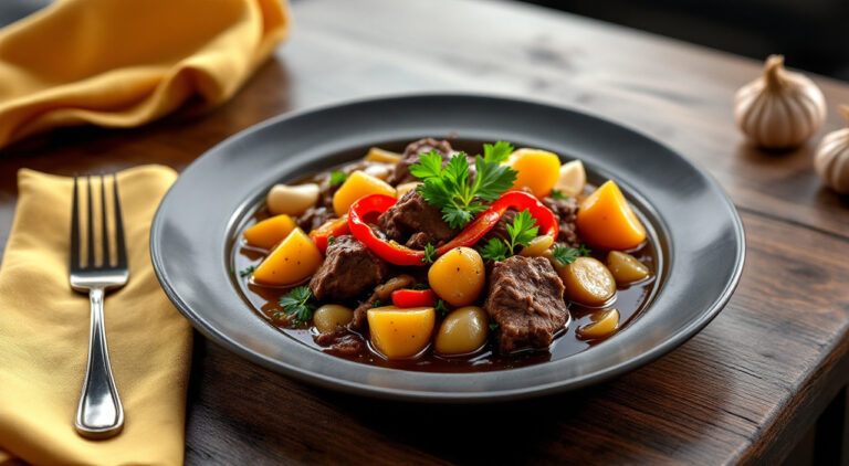 Estofado de papas con carne