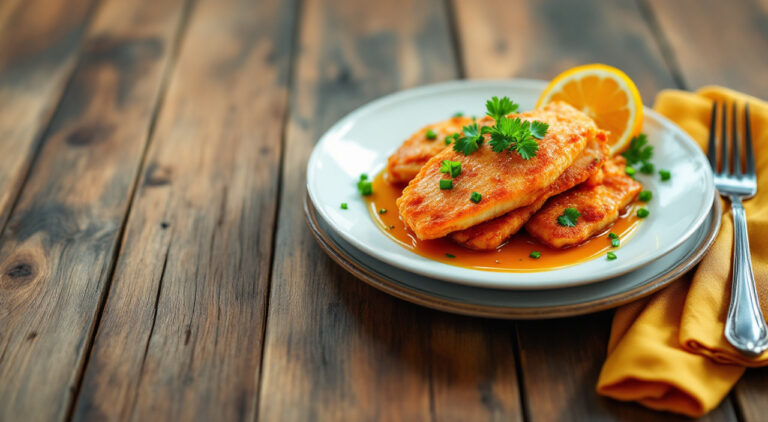 Filetes de perca en salsa