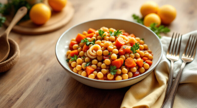 Garbanzos con calamares de Cádiz