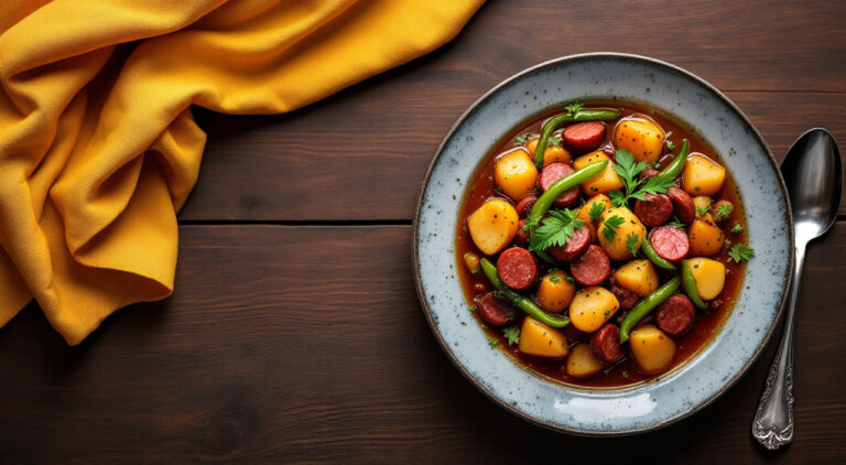 Guiso de patatas con longaniza