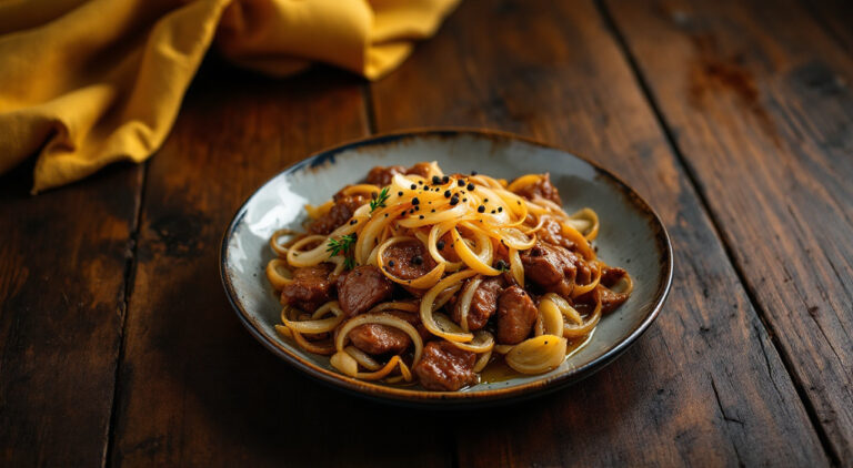 Higaditos de pollo encebollado