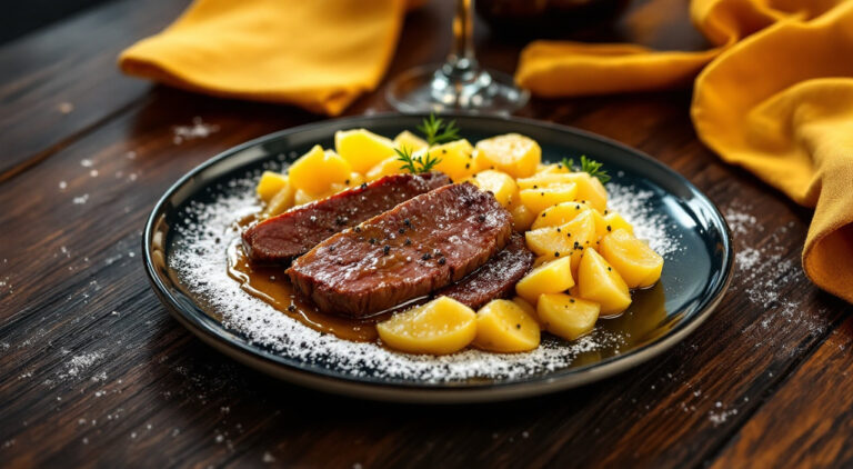 Hígado de ternera a la mostaza