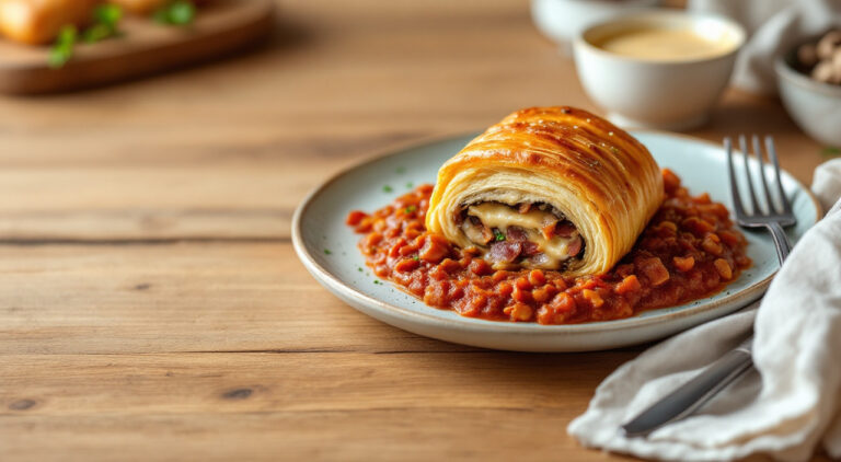 Hojaldre relleno de carne