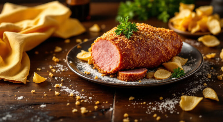 Jamón de york empanado