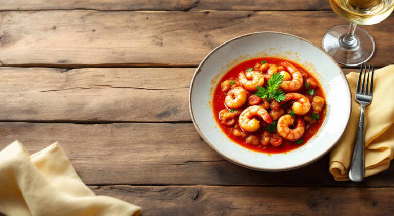 Langostinos en salsa