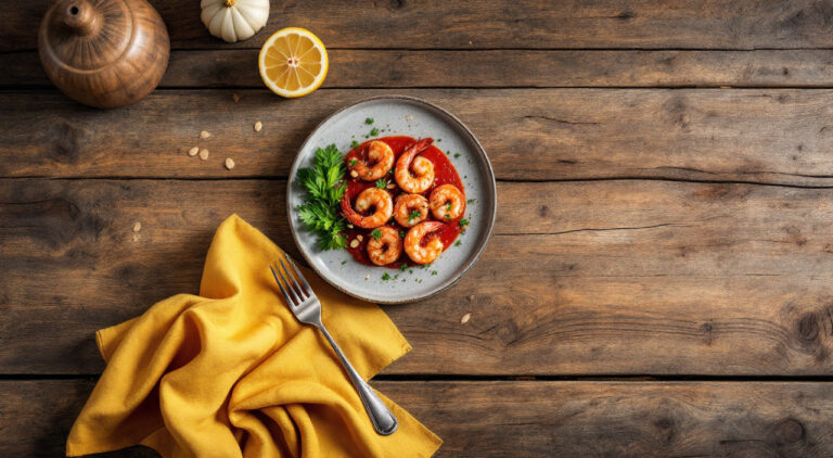 Langostinos en salsa