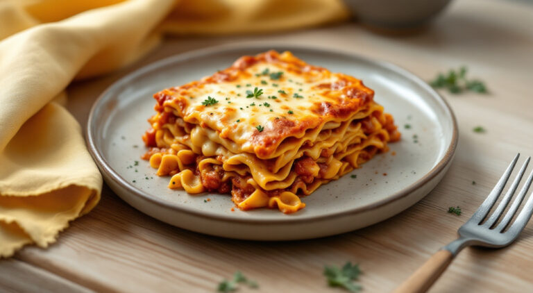 Lasaña de atún enlatado