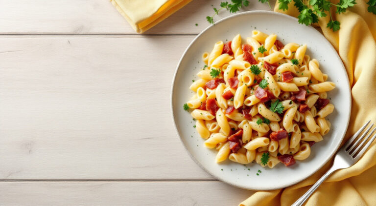 Macarrones a la crema