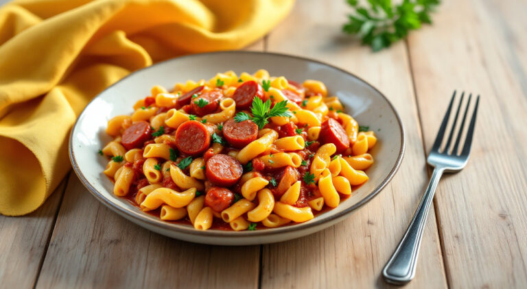 Macarrones en salsa americana