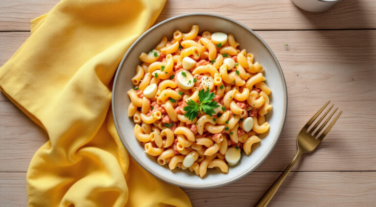 Macarrones frios en ensalada