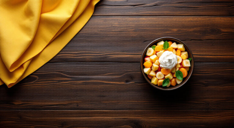 Macedonia de fruta con nata