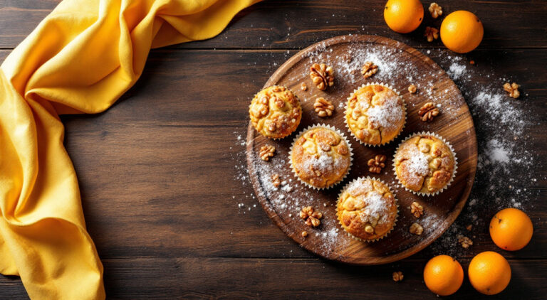 Magdalenas con nueces