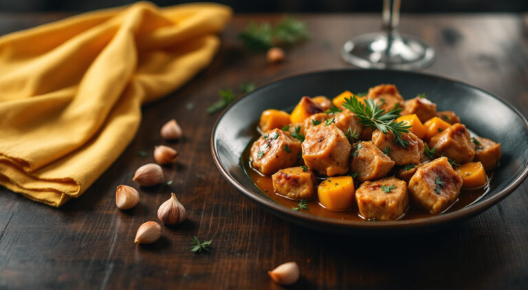 Magro de cerdo al vino blanco