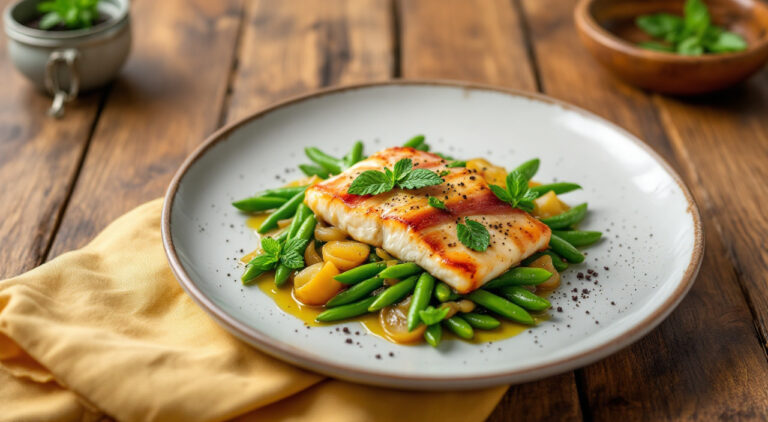 Merluza con habas de mayo