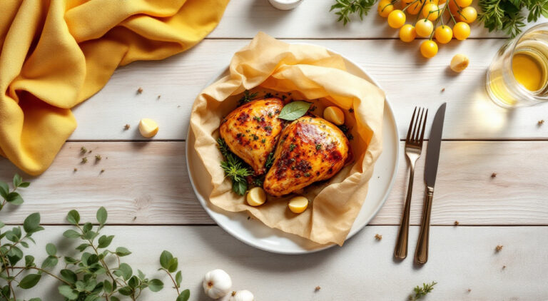 Muslos de pollo en bolsa de horno