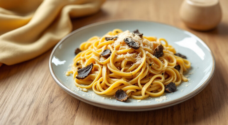 Pasta a la trufa negra