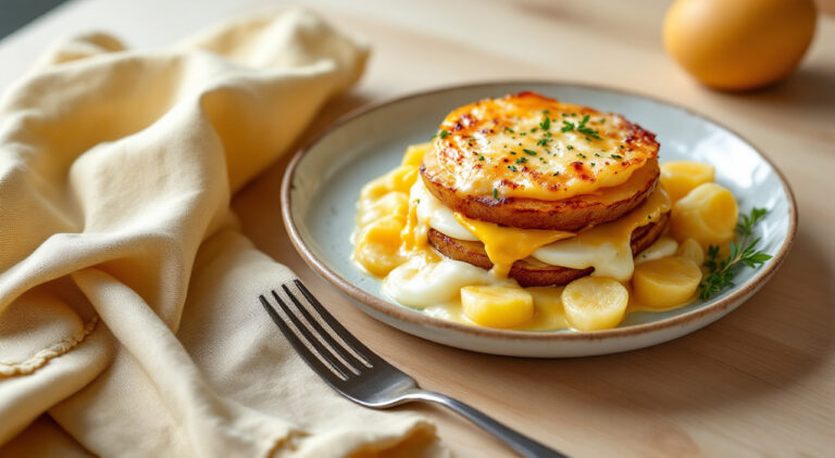 Patatas al horno con bechamel