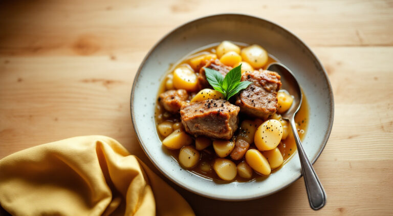 Patatas con costilla a la cazuela