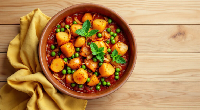 Patatas con guisantes