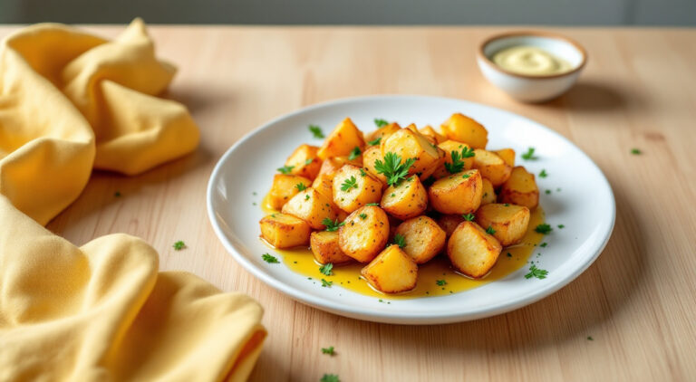 Patatas fritas con ajo y perejil