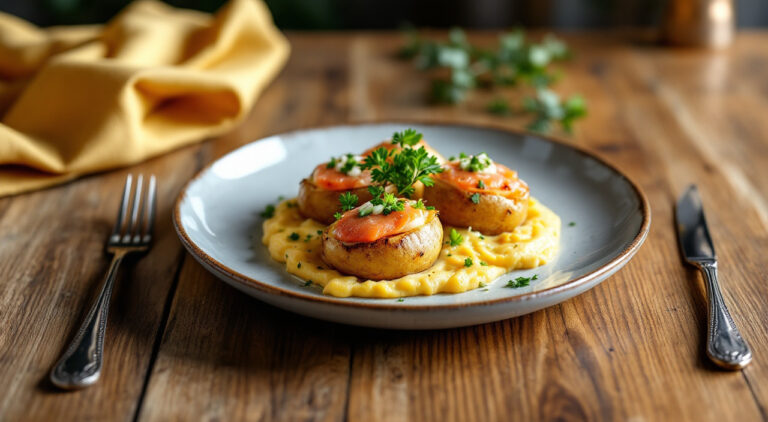 Patatas rellenas de salmón