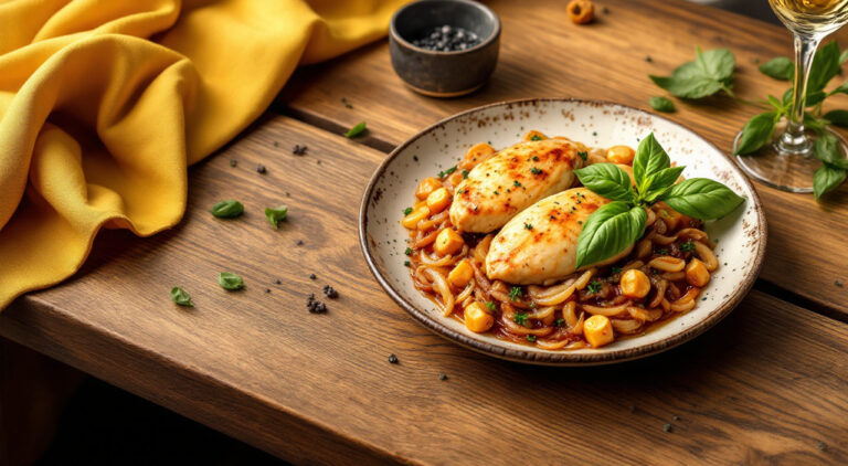 Pechugas de pollo con albahaca