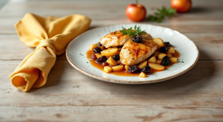 Pechugas de pollo con manzana