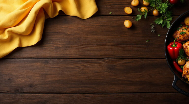 Pollo a la cazuela con patatas y pimiento