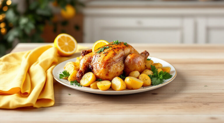 Pollo al limón en microondas