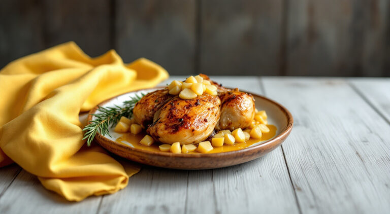 Pollo asado a la manteca