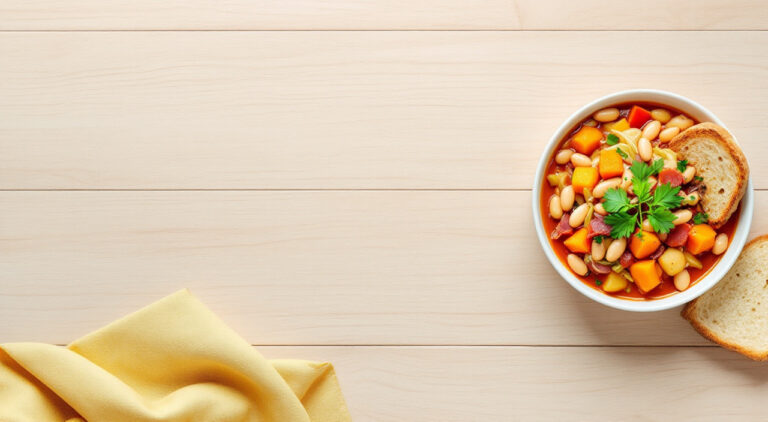 Puchero de judías blancas y calabaza