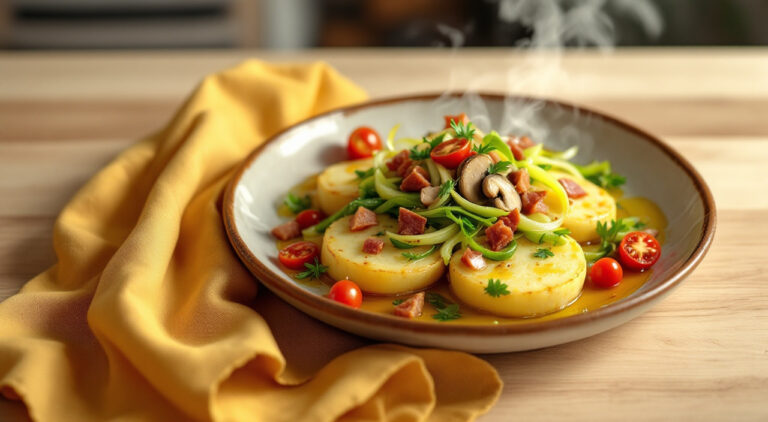 Puerros con champiñones