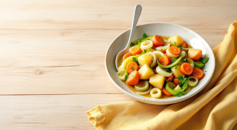 Puerros con patatas y zanahorias