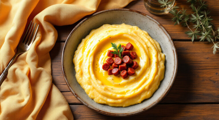 Puré de patatas con sobrasada