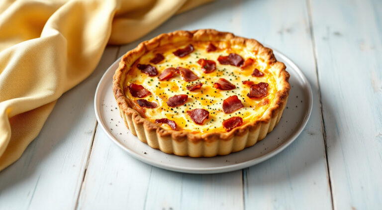 Quiche Lorraine de masa quebrada