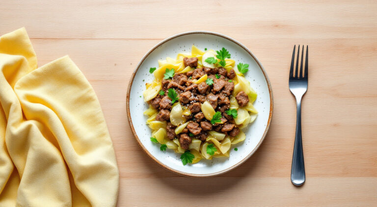 Repollo con carne picada