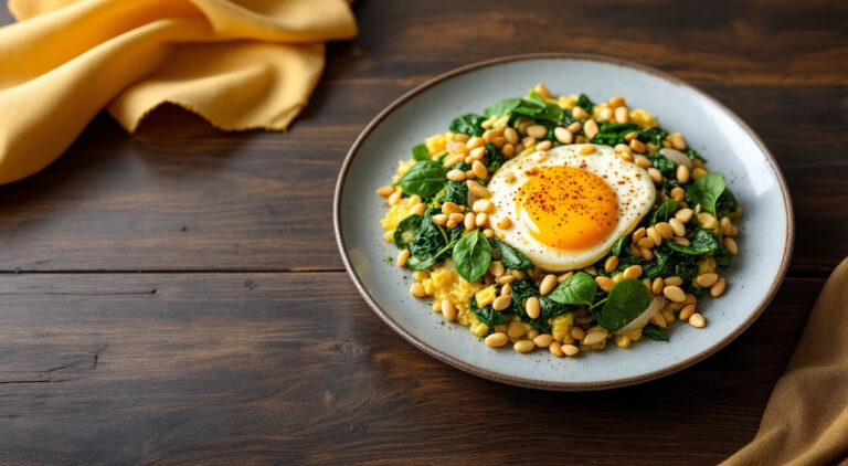 Revuelto de espinacas y frutos secos