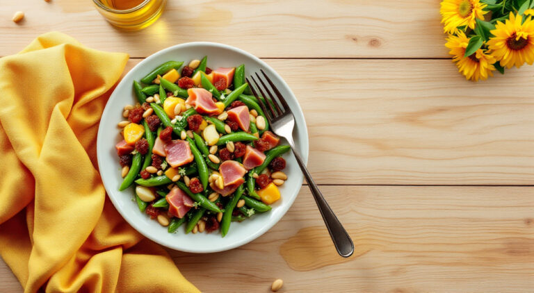 Revuelto de habas con jamón