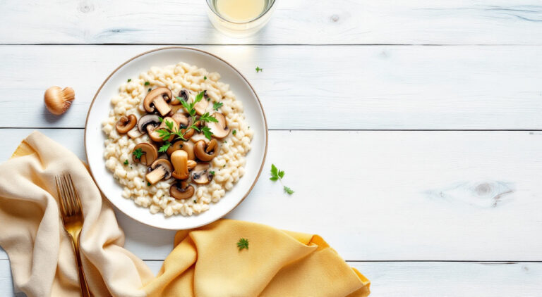 Risoto de setas y champiñon