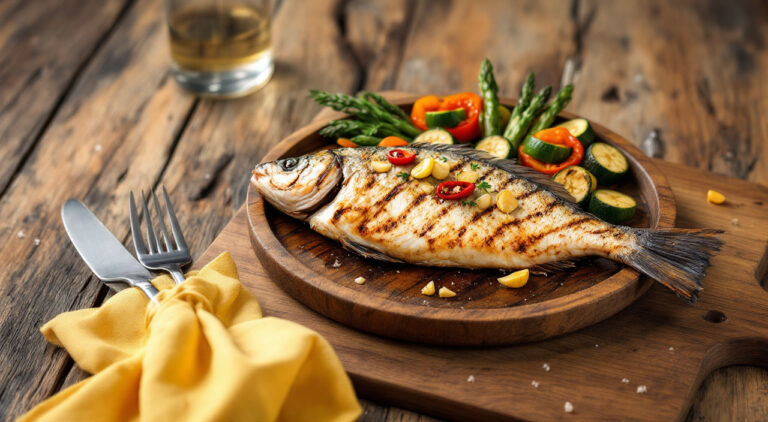 Rodaballo a la barbacoa